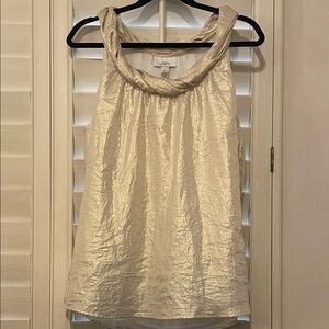 LOFT Shimmering Gold Sleeveless Blouse